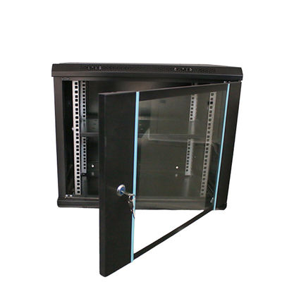 9U Data Center Server Rack Cabinet realizzato in acciaio laminato a freddo SPCC per la rete di ufficio