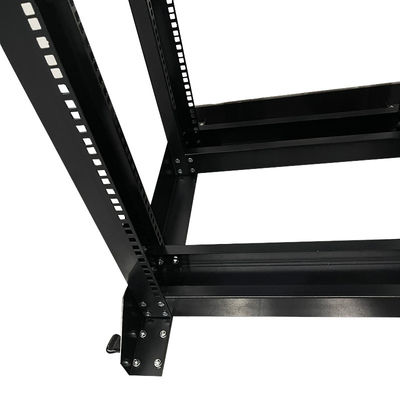 6U Heavy Duty 4 Post Open Frame Server Rack per l'organizzazione di reti CCTV e all'aperto