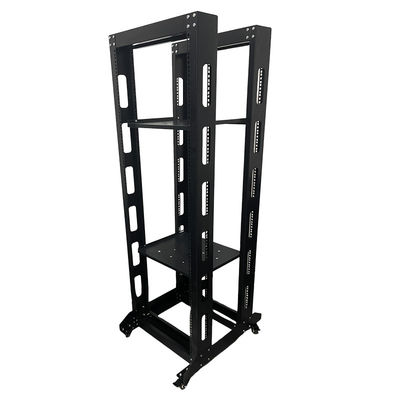 6U Heavy Duty 4 Post Open Frame Server Rack per l'organizzazione di reti CCTV e all'aperto