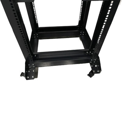 6U Heavy Duty 4 Post Open Frame Server Rack per l'organizzazione di reti CCTV e all'aperto
