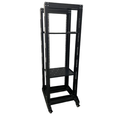 6U Heavy Duty 4 Post Open Frame Server Rack per l'organizzazione di reti CCTV e all'aperto