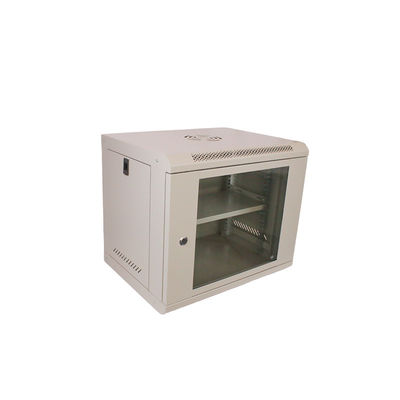 SPCC Porta in vetro rinforzato a freddo montata a muro in acciaio a rete Server Rack 450*530*400