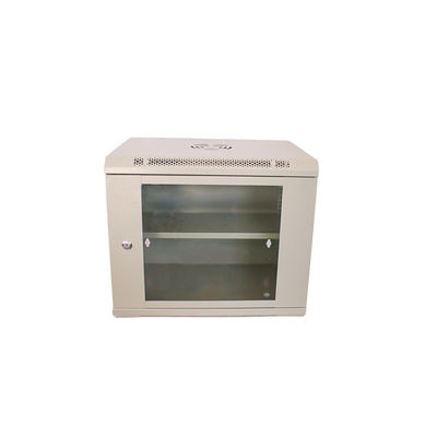 SPCC Porta in vetro rinforzato a freddo montata a muro in acciaio a rete Server Rack 450*530*400