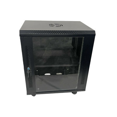 6U Network Rack Wall Mount con porta in vetro e due chiavi di blocco incluse
