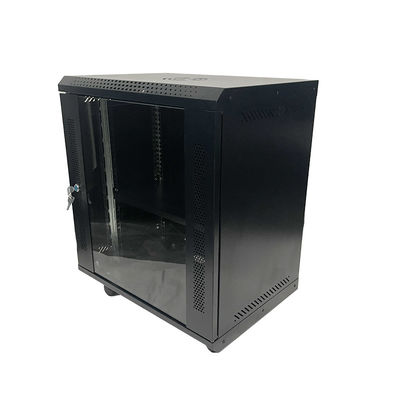 6U Network Rack Wall Mount con porta in vetro e due chiavi di blocco incluse