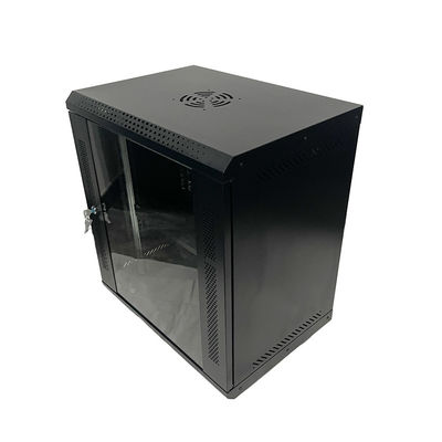 6U Network Rack Wall Mount con porta in vetro e due chiavi di blocco incluse